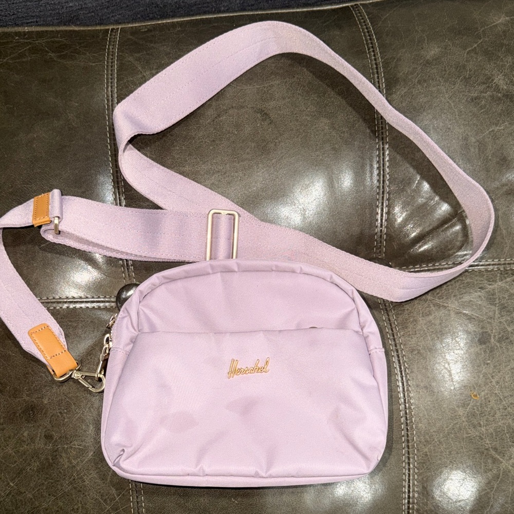 Herschel Supply Company Light Lilac Crossbody Bag with Gold Logo